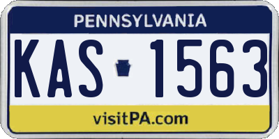 PA license plate KAS1563