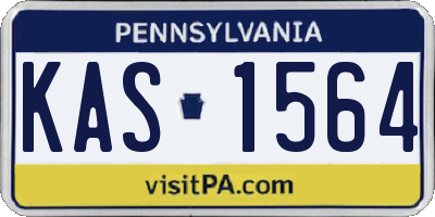 PA license plate KAS1564