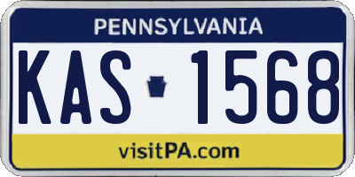 PA license plate KAS1568