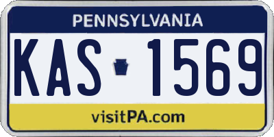 PA license plate KAS1569