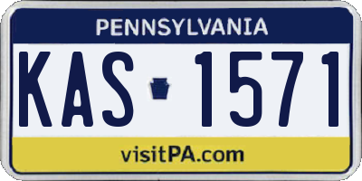 PA license plate KAS1571