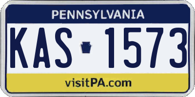 PA license plate KAS1573