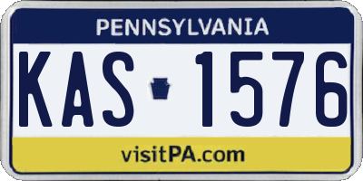 PA license plate KAS1576