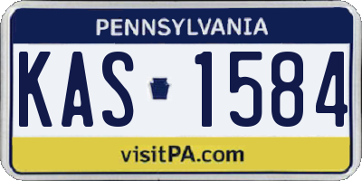 PA license plate KAS1584