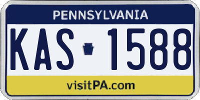 PA license plate KAS1588