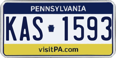 PA license plate KAS1593