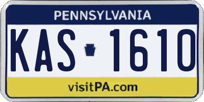PA license plate KAS1610