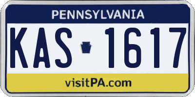 PA license plate KAS1617
