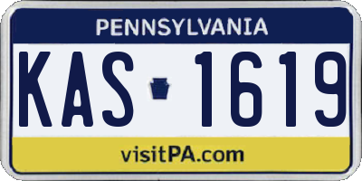 PA license plate KAS1619