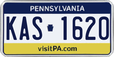 PA license plate KAS1620