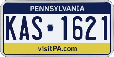 PA license plate KAS1621