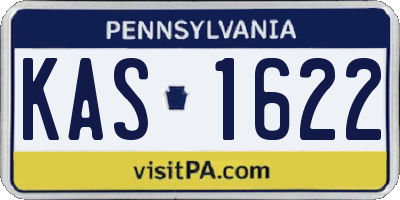 PA license plate KAS1622