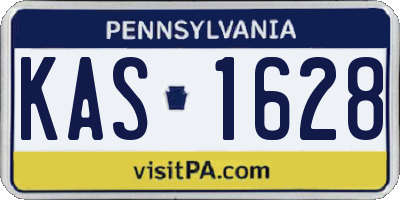 PA license plate KAS1628