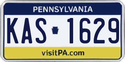 PA license plate KAS1629
