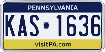 PA license plate KAS1636