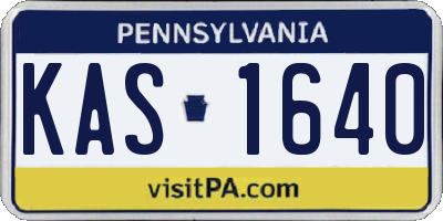 PA license plate KAS1640
