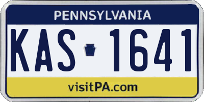 PA license plate KAS1641