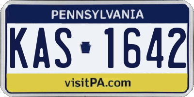 PA license plate KAS1642