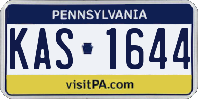 PA license plate KAS1644