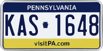 PA license plate KAS1648