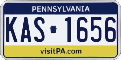 PA license plate KAS1656