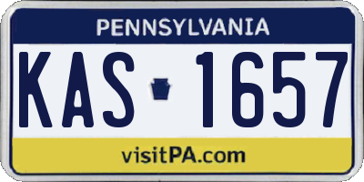 PA license plate KAS1657