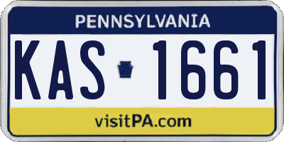 PA license plate KAS1661