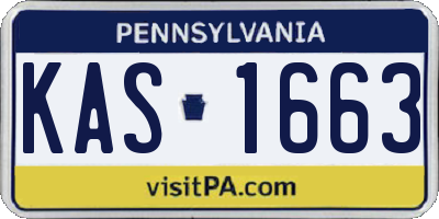 PA license plate KAS1663
