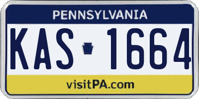 PA license plate KAS1664