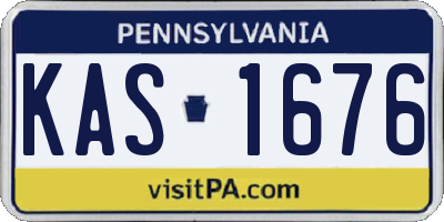 PA license plate KAS1676