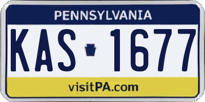 PA license plate KAS1677