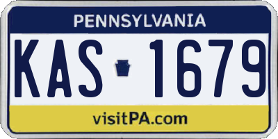 PA license plate KAS1679