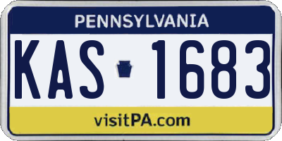 PA license plate KAS1683