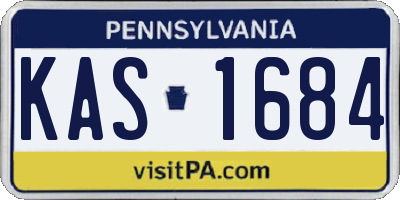 PA license plate KAS1684