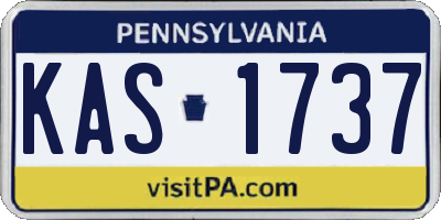 PA license plate KAS1737