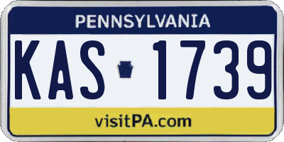 PA license plate KAS1739