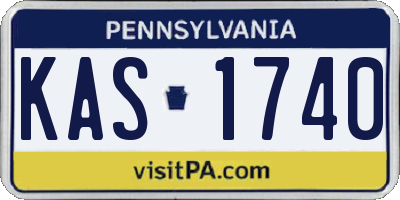 PA license plate KAS1740