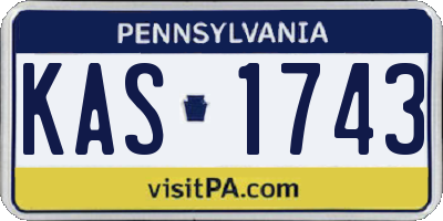 PA license plate KAS1743