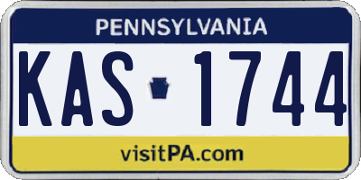 PA license plate KAS1744