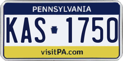 PA license plate KAS1750