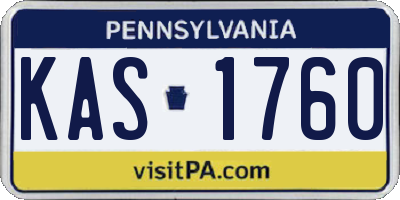 PA license plate KAS1760