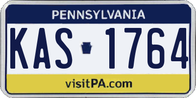 PA license plate KAS1764