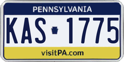 PA license plate KAS1775