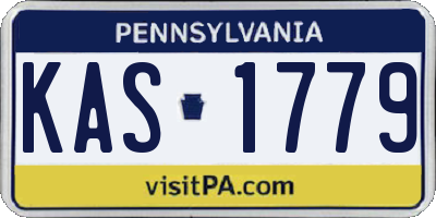 PA license plate KAS1779