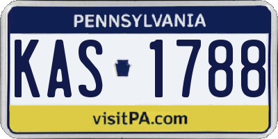 PA license plate KAS1788