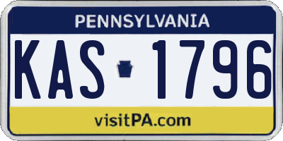 PA license plate KAS1796