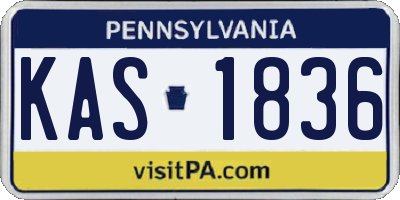 PA license plate KAS1836