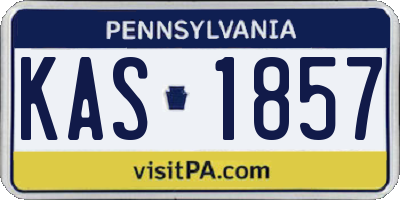 PA license plate KAS1857