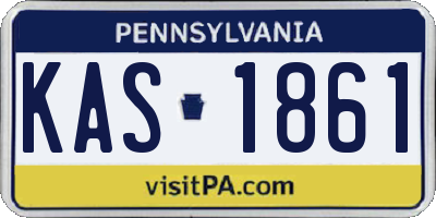 PA license plate KAS1861