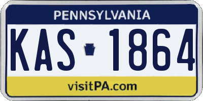 PA license plate KAS1864